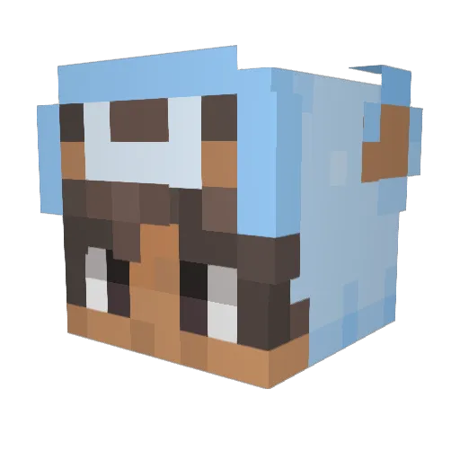 Haltane Minecraft avatar head, 3D render
