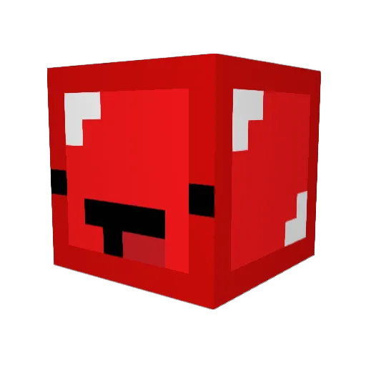 Halucive Minecraft avatar head, 3D render