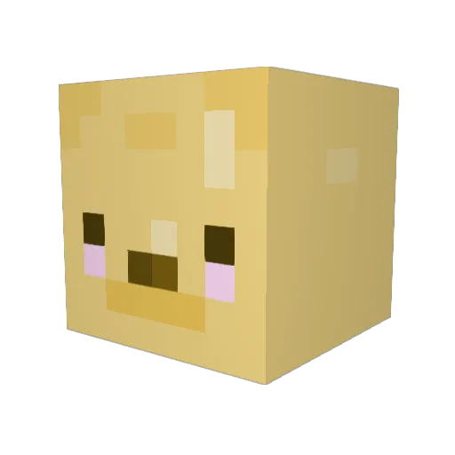 Halveric Minecraft avatar head, 3D render