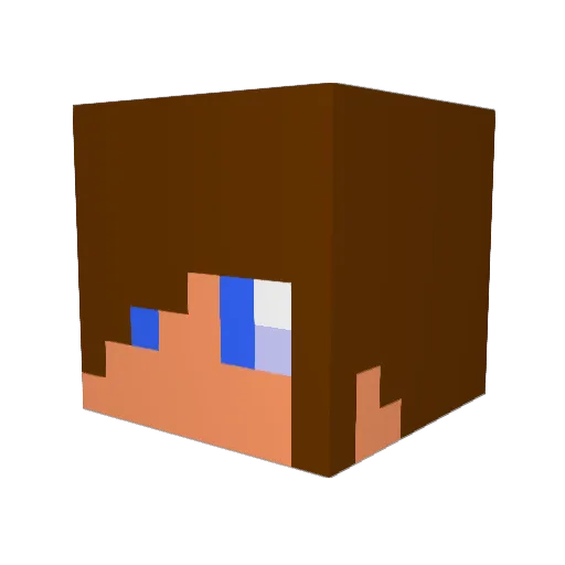 Halvik69 Minecraft avatar head, 3D render