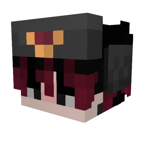 Halw Minecraft avatar head, 3D render