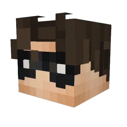 HalysCircus Minecraft avatar head, 3D render