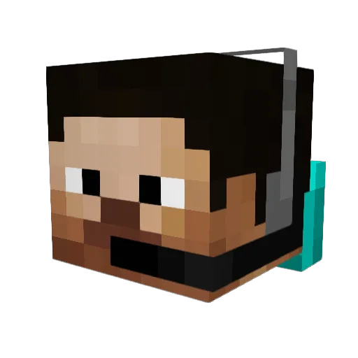 HalysZero Minecraft avatar head, 3D render