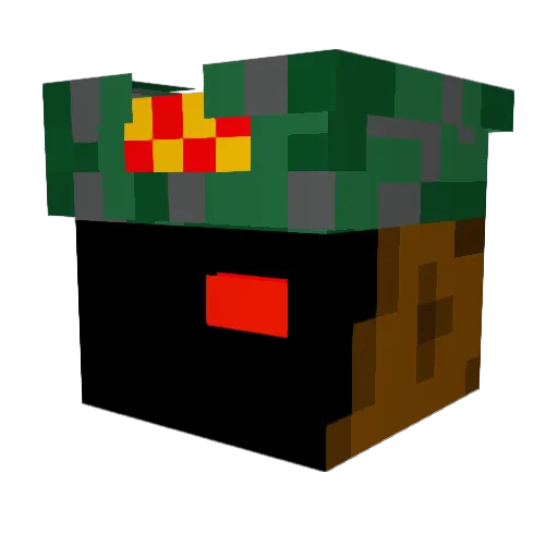 HamGwakSoon Minecraft avatar head, 3D render