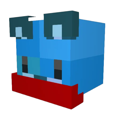 HamKaasKrosant Minecraft avatar head, 3D render