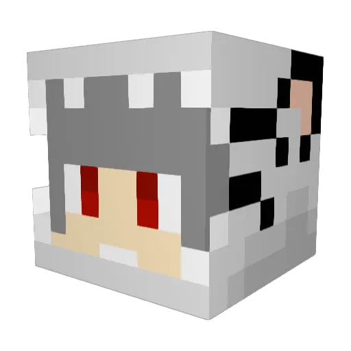 HamMyKung Minecraft avatar head, 3D render