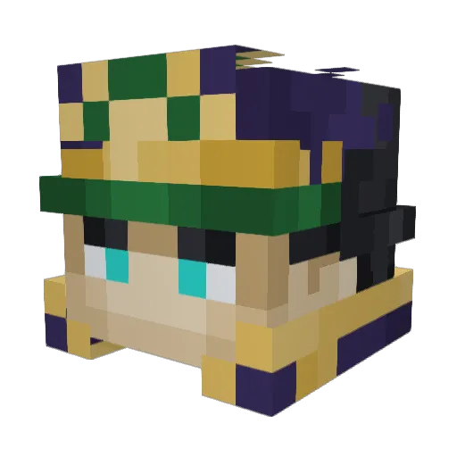HamXG Minecraft avatar head, 3D render