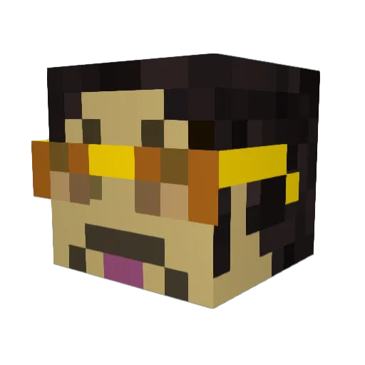 Hamad125 Minecraft avatar head, 3D render
