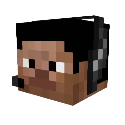 HamadaGaming Minecraft avatar head, 3D render
