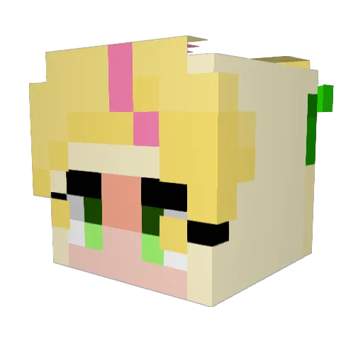 Hamadone Minecraft avatar head, 3D render