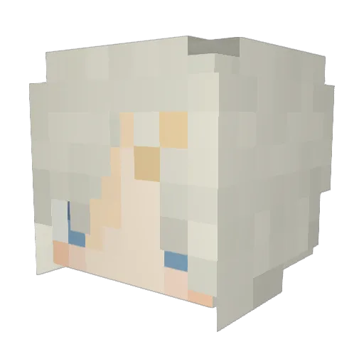 Hamakuma Minecraft avatar head, 3D render