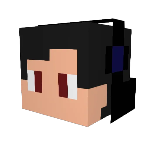 Hamamo777 Minecraft avatar head, 3D render
