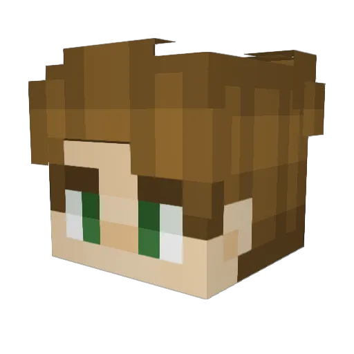 Hamasa Minecraft avatar head, 3D render