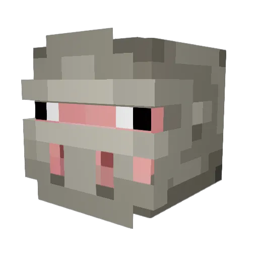 HamateurHour Minecraft avatar head, 3D render