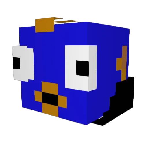 Hamati1R Minecraft avatar head, 3D render