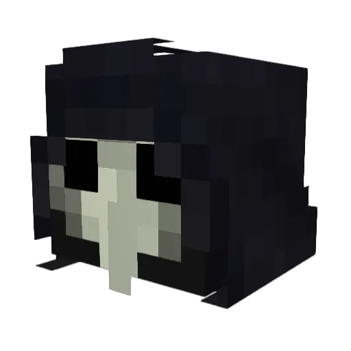 Hamauhunter Minecraft avatar head, 3D render