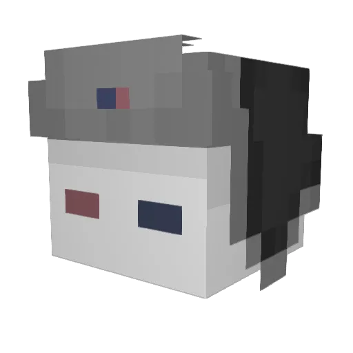 Hamb0rgor Minecraft avatar head, 3D render