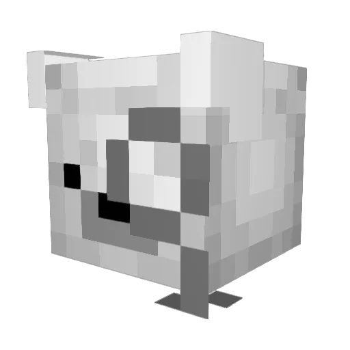 Hambearger32 Minecraft avatar head, 3D render