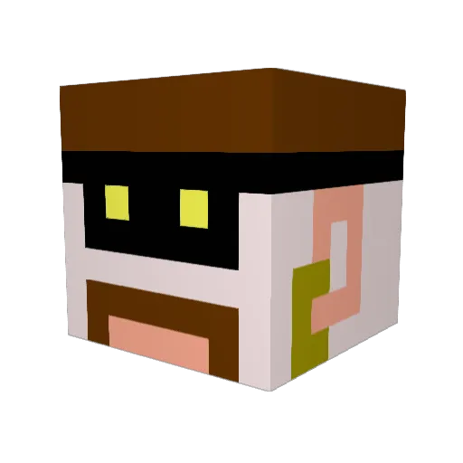 Hambert89 Minecraft avatar head, 3D render