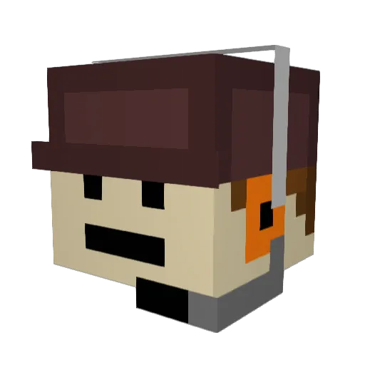 Hambon3s Minecraft avatar head, 3D render