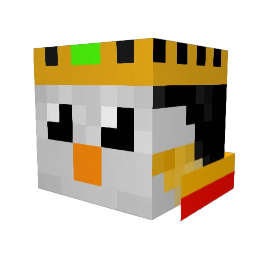 HamburGeri Minecraft avatar head, 3D render