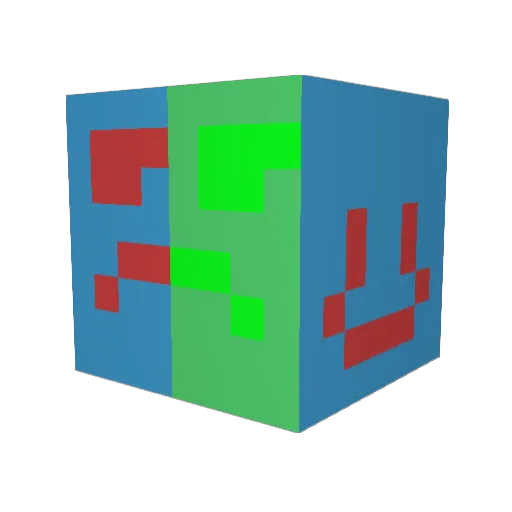 Hamburgarmannen Minecraft avatar head, 3D render