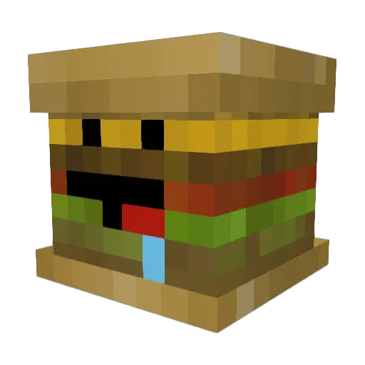 Hamburger220 Minecraft avatar head, 3D render