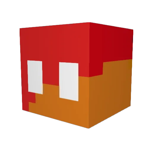 Hamburger702 Minecraft avatar head, 3D render
