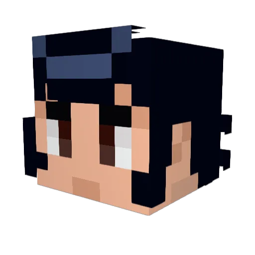 HamburgerJester Minecraft avatar head, 3D render