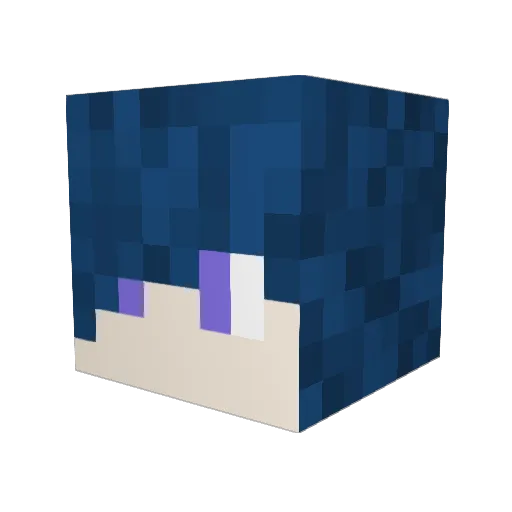 HamburgerKiu Minecraft avatar head, 3D render
