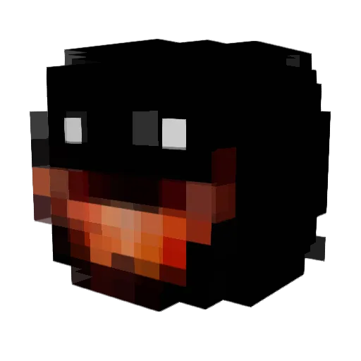 Hamburgergerber Minecraft avatar head, 3D render