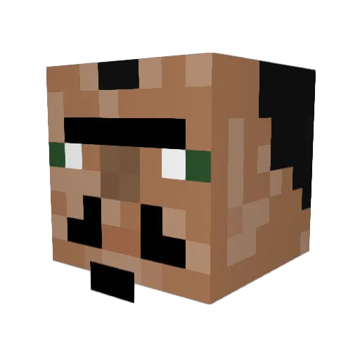 HamedLoco Minecraft avatar head, 3D render