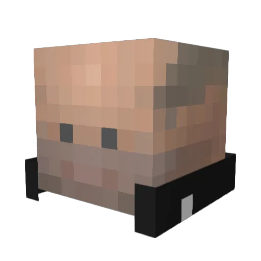 Hamediya Minecraft avatar head, 3D render