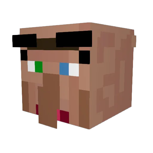 Hamester1 Minecraft avatar head, 3D render