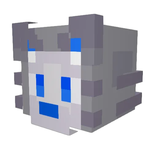 Hameyo Minecraft avatar head, 3D render