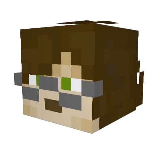 Hamfam Minecraft avatar head, 3D render