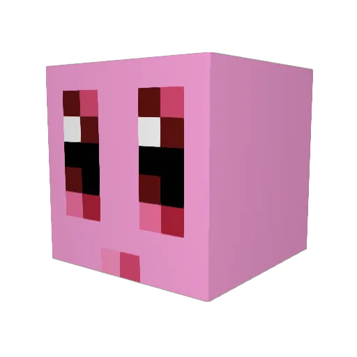 Hamgamgo Minecraft avatar head, 3D render