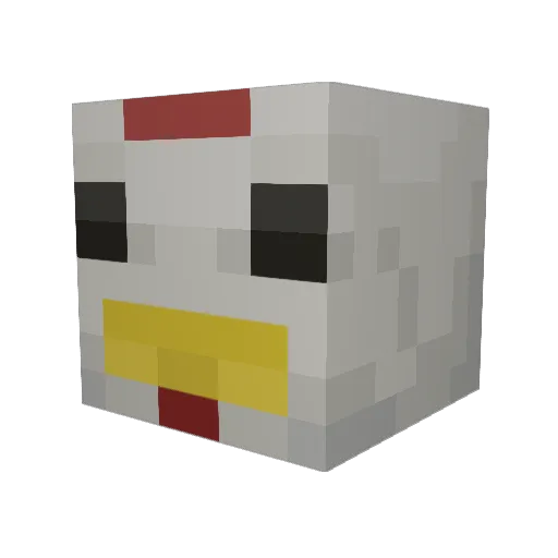 Hamic Minecraft avatar head, 3D render