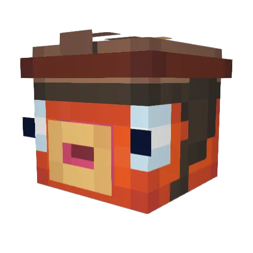 Hamicle Minecraft avatar head, 3D render