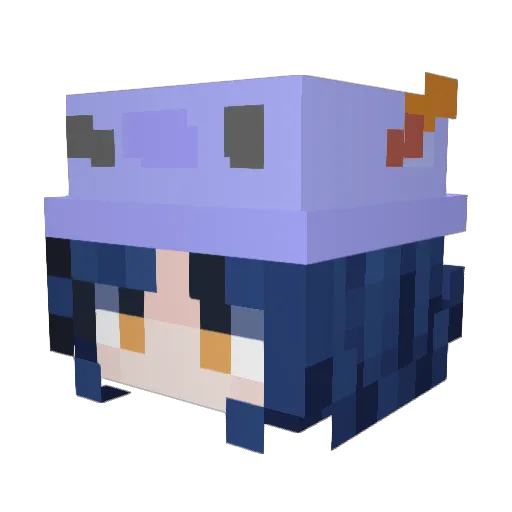 Hamiloup Minecraft avatar head, 3D render