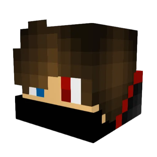 HamiltonAddict Minecraft avatar head, 3D render