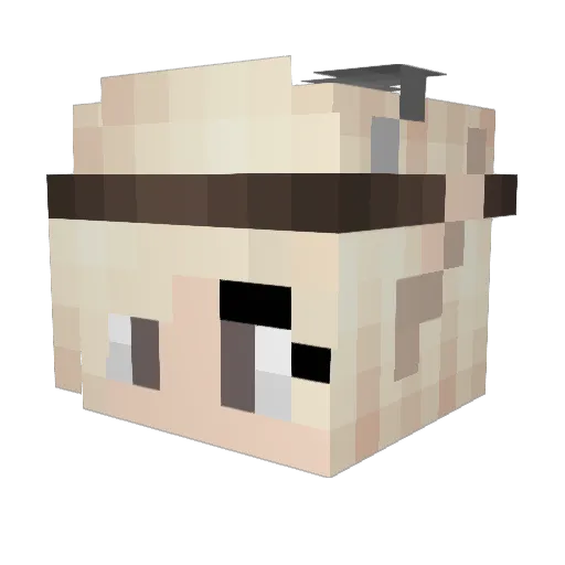 Hamilty Minecraft avatar head, 3D render