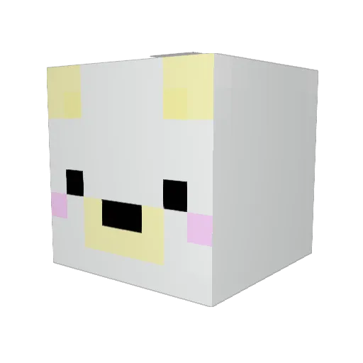 Haminet3 Minecraft avatar head, 3D render