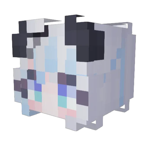 Haming_Zz Minecraft avatar head, 3D render