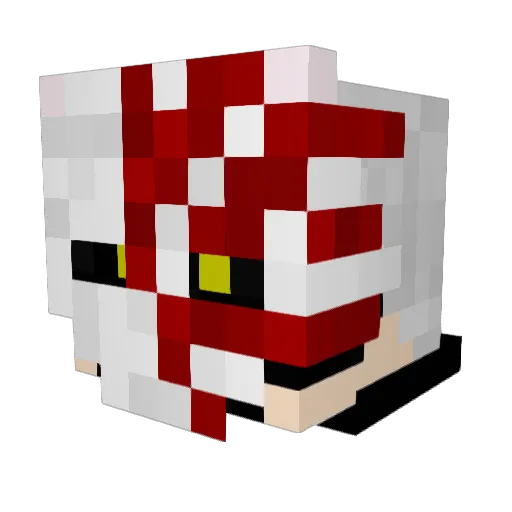 Hamipoe Minecraft avatar head, 3D render