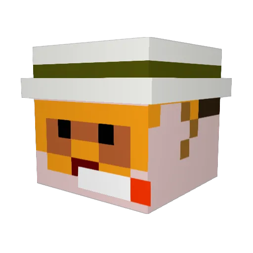 HamishOwens Minecraft avatar head, 3D render