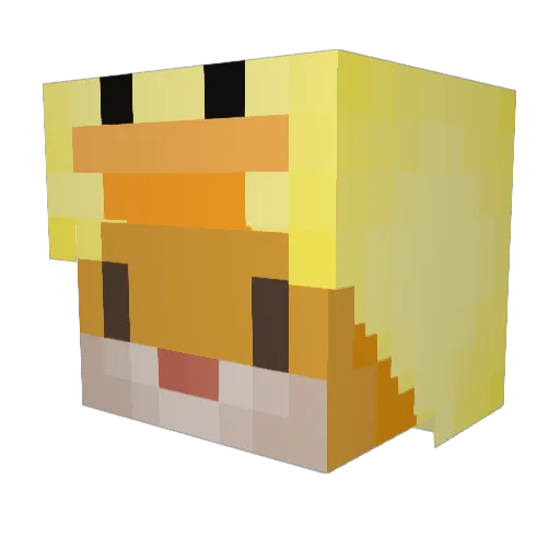 Hamleen Minecraft avatar head, 3D render
