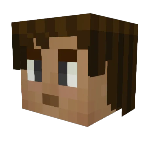 Hamler27 Minecraft avatar head, 3D render