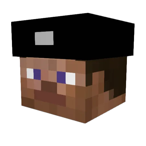 Hamlo88 Minecraft avatar head, 3D render