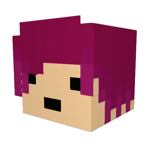 HammelTime Minecraft avatar head, 3D render